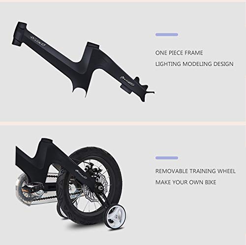 Amazon.com : NiceC Kids Bike, 12 inch, Cool Black, BMX, Adjustable